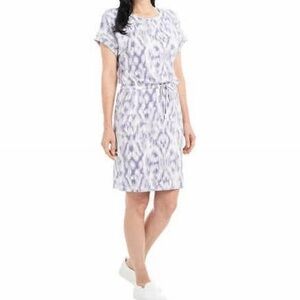 Hilary Radley Ladies' Short Sleeve Dress (Lavender/Off White) size XXL